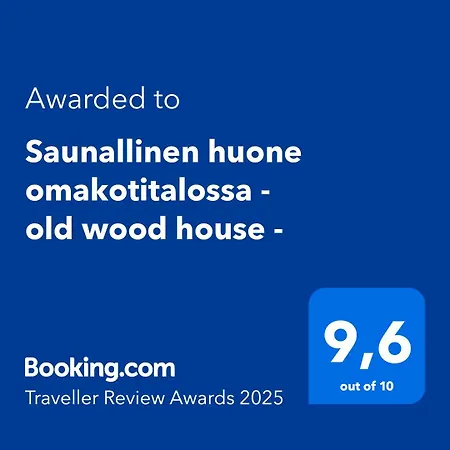 Saunallinen Huone Omakotitalossa - Old Wooden House- Own Sauna * Turku