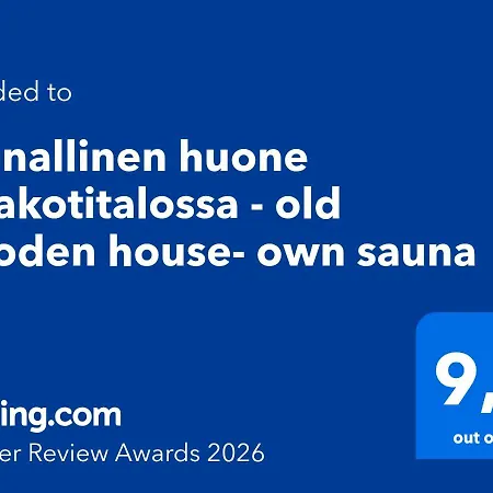 Saunallinen Huone Omakotitalossa - Old Wooden House- Own Sauna *